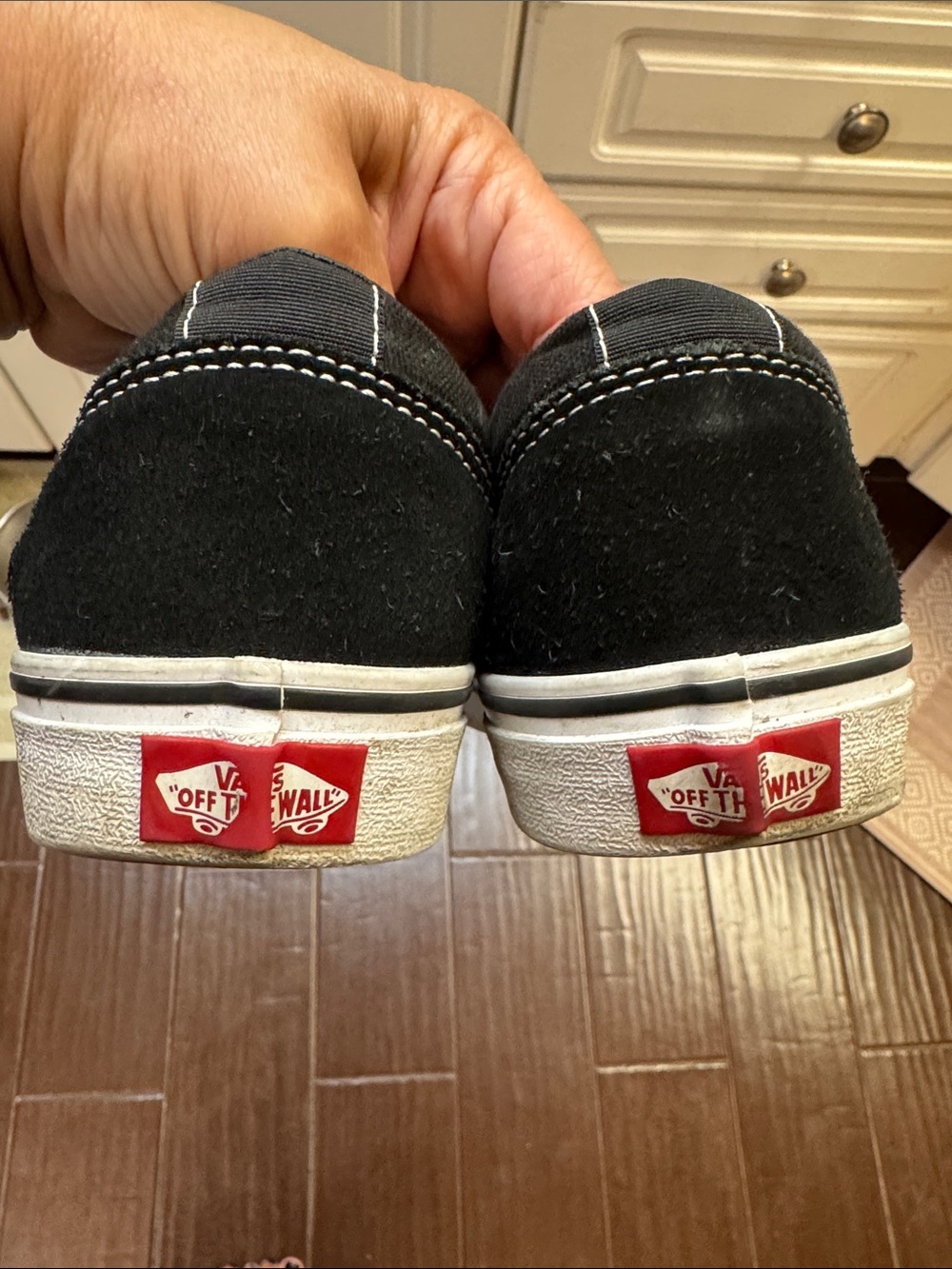 Vans Black and White Low-Top Skate Sneakers - Men - Picture 3 of 3